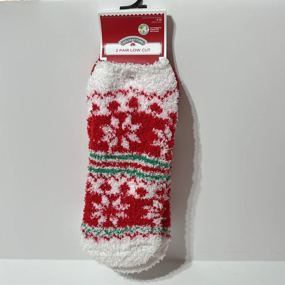 Holiday Time Women's 2 Pair Low Cut Socks